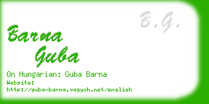 barna guba business card